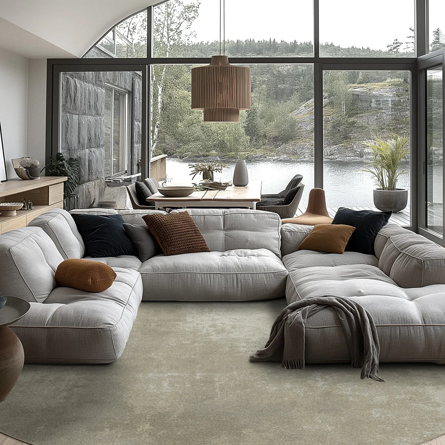 Rund Teppich - Lynton (beige)