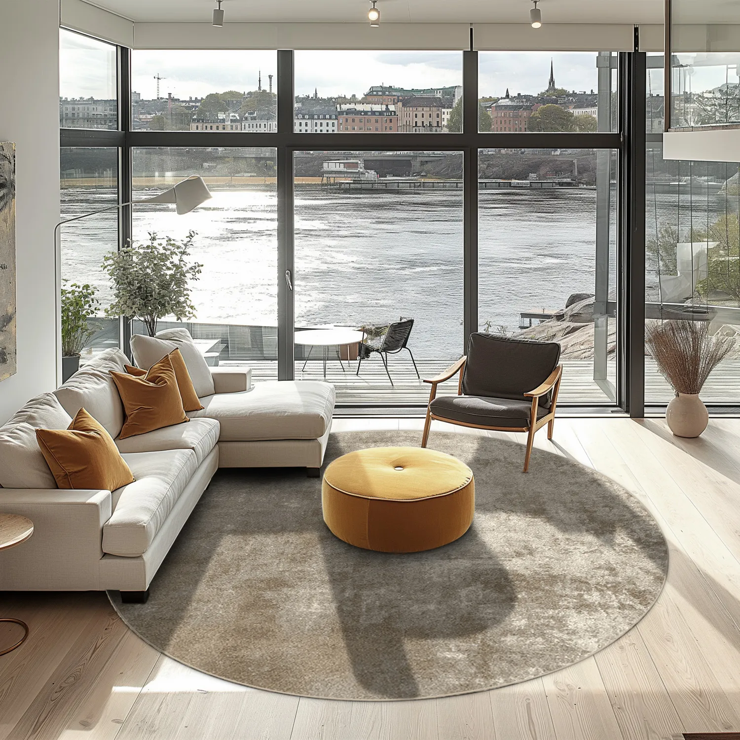 Rund Teppich - Lynton (braun)