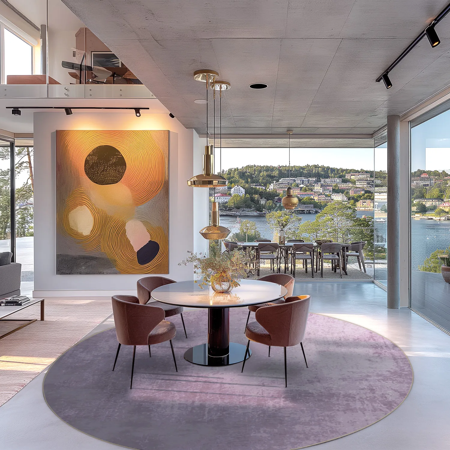 Rund Teppich - Lynton (helles lila)