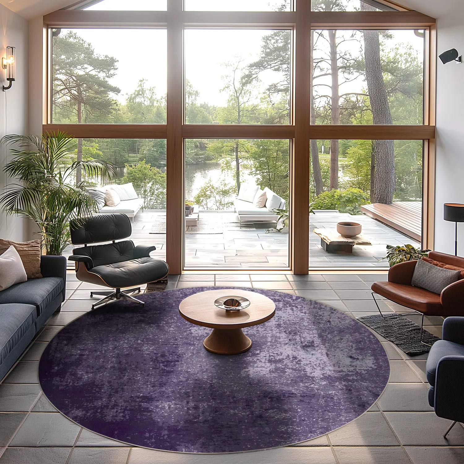 Rund Teppich - Lynton (lila)