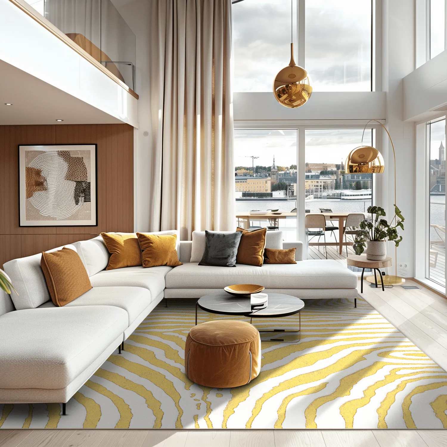 Tapis Wilton - Zebra (jaune)