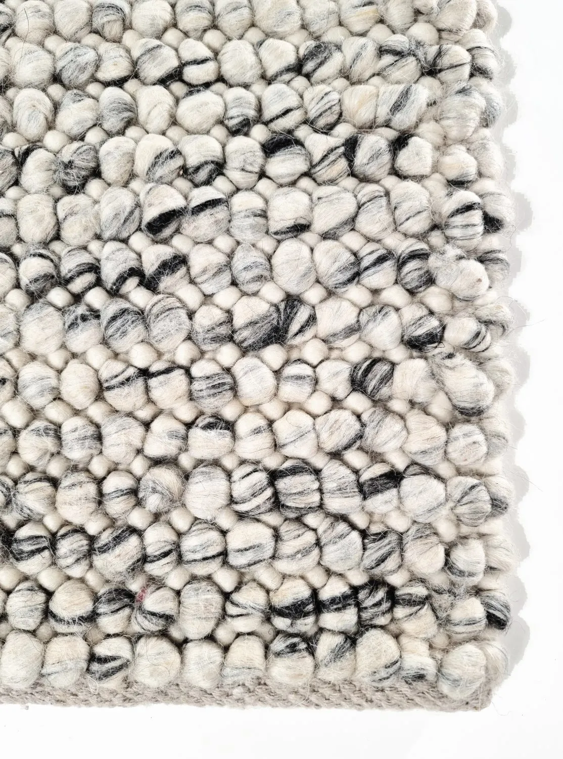 Wollteppich - Mesra (schwarz/weiß)