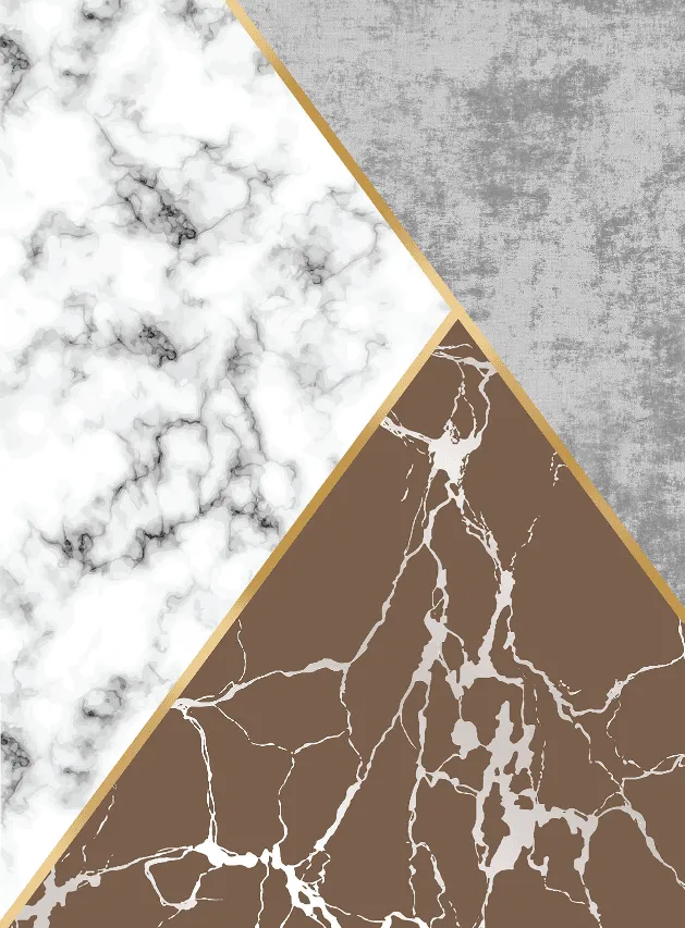 Wilton-Teppich - Savino (grau/weiß/braun)