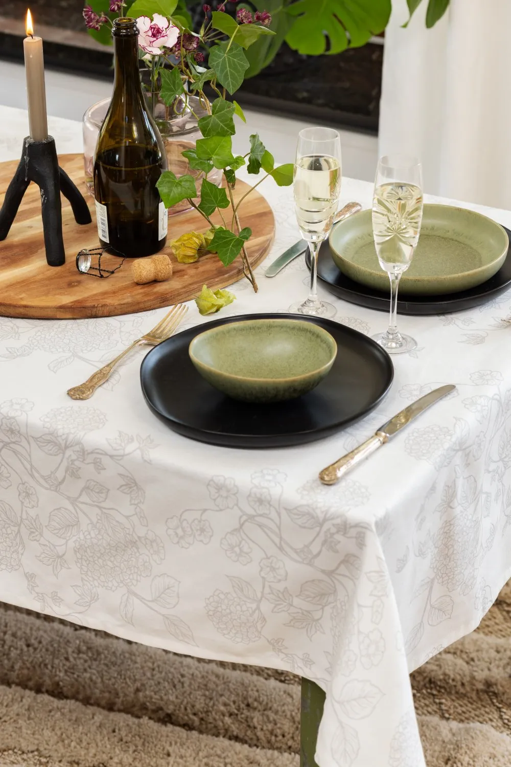 Baumwolltischdecke Minna (grau)