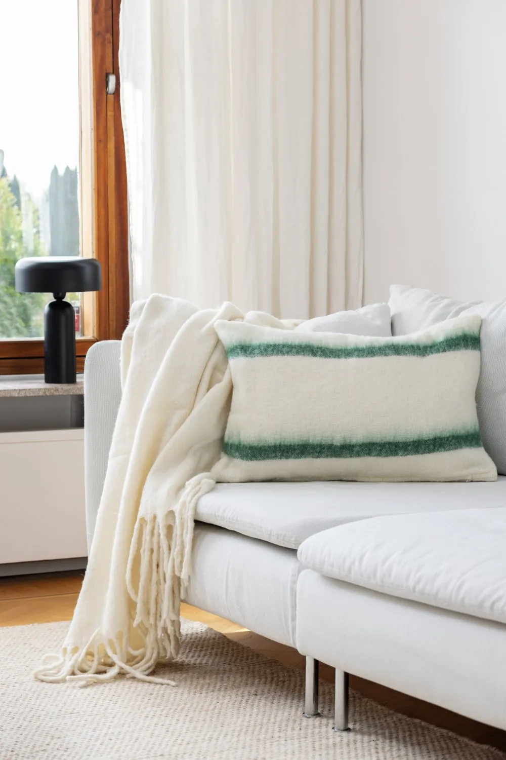 Kissenbezug aus Wollmischung - Miranda (grün)