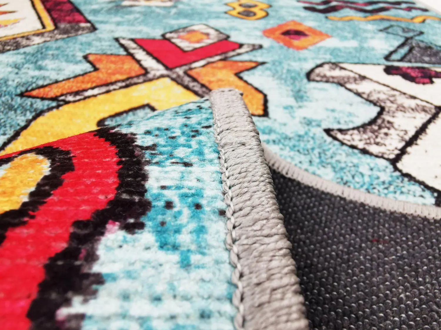 Wilton-Teppich - Misare (blau/bunt)