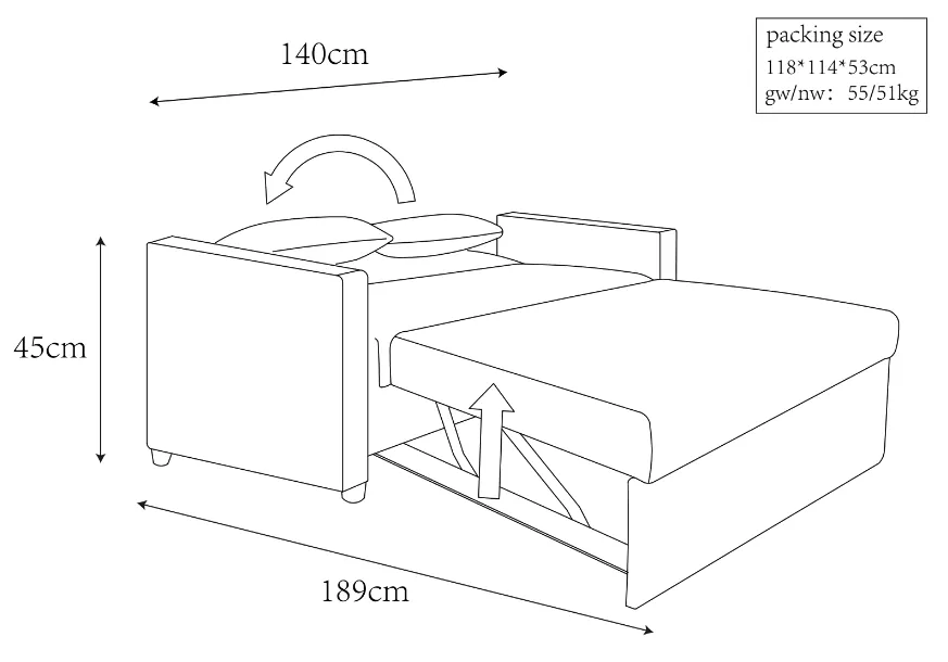 Schlafsessel - San Francisco (beige)