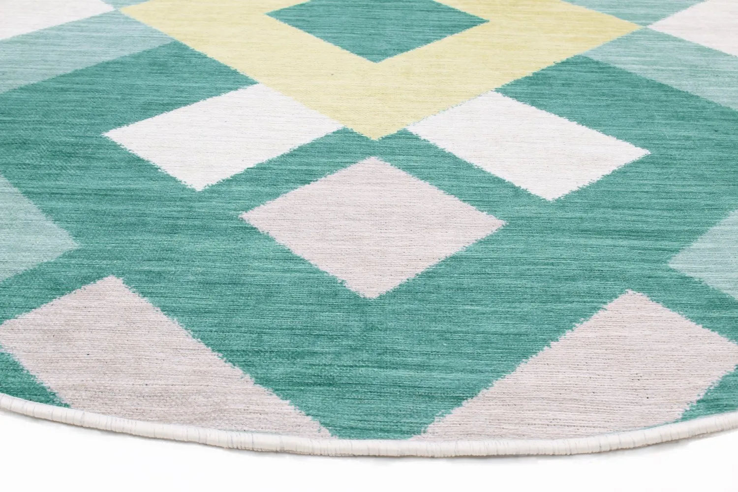 Rund Teppich - Temara (blau/bunt)