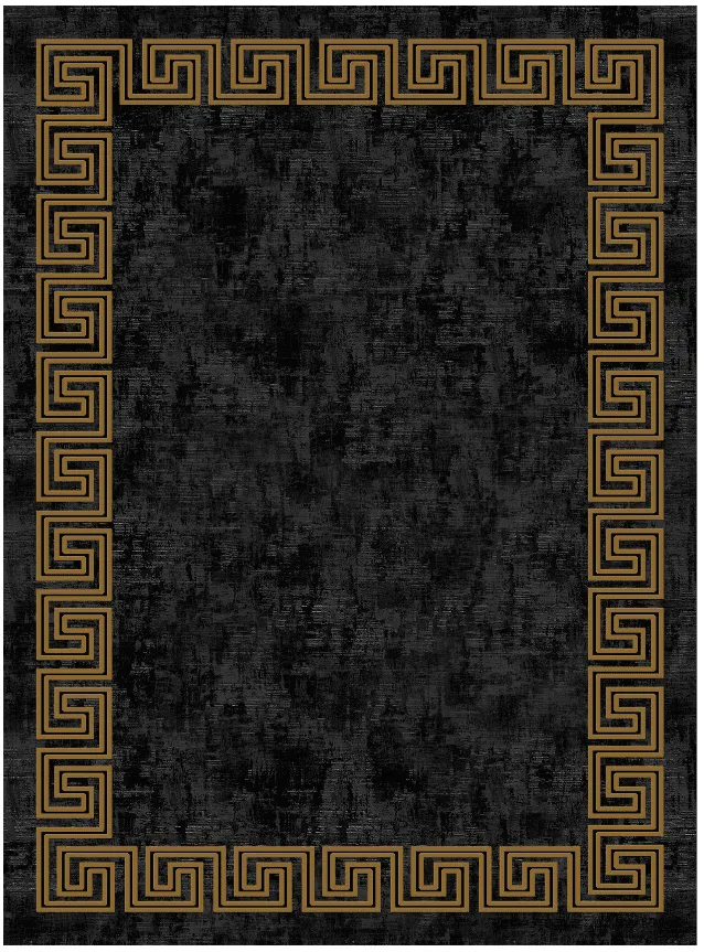 Wilton-Teppich - Myra (schwarz/gold)