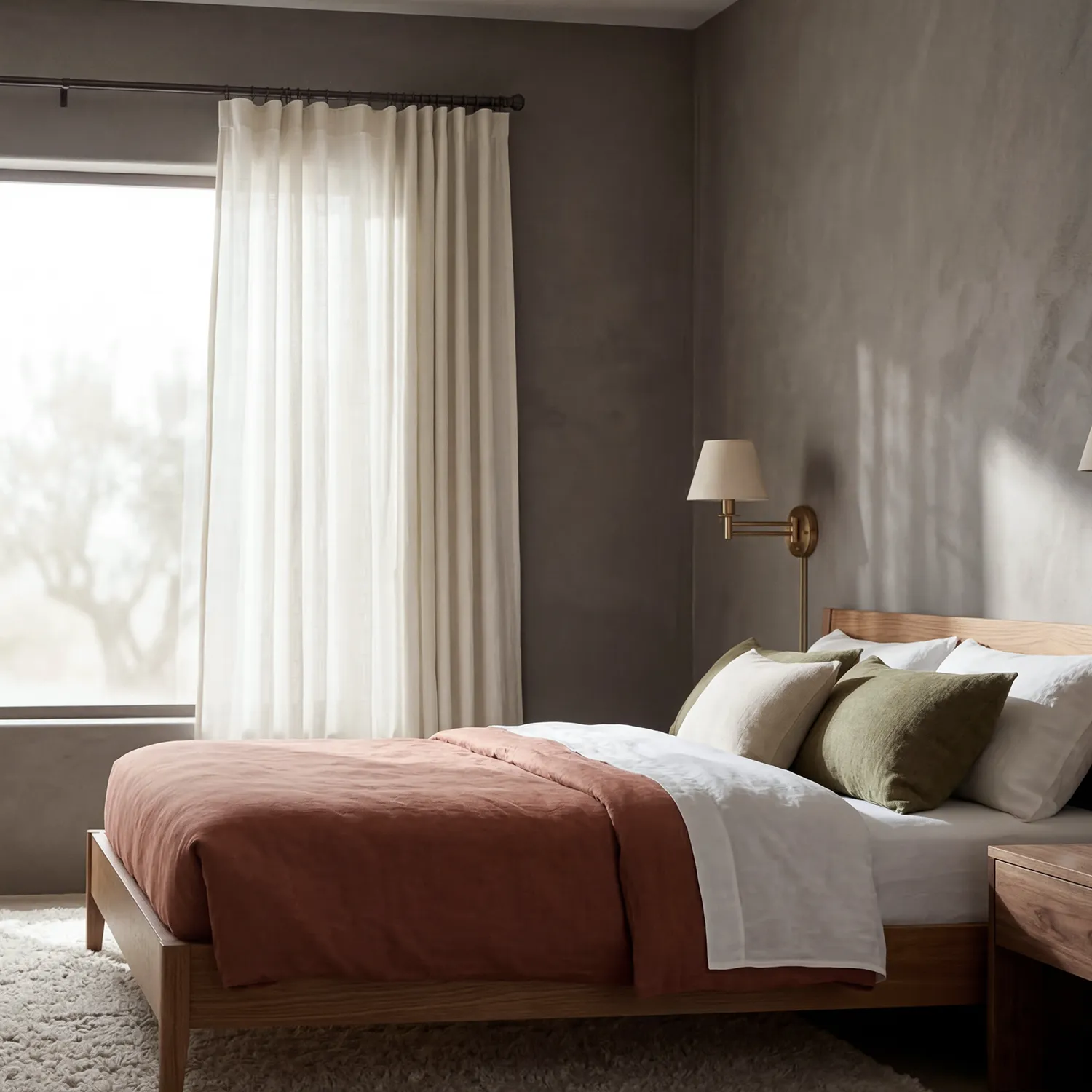 Rideaux Lot de 2 - Rideau en lin Noemi (crème)