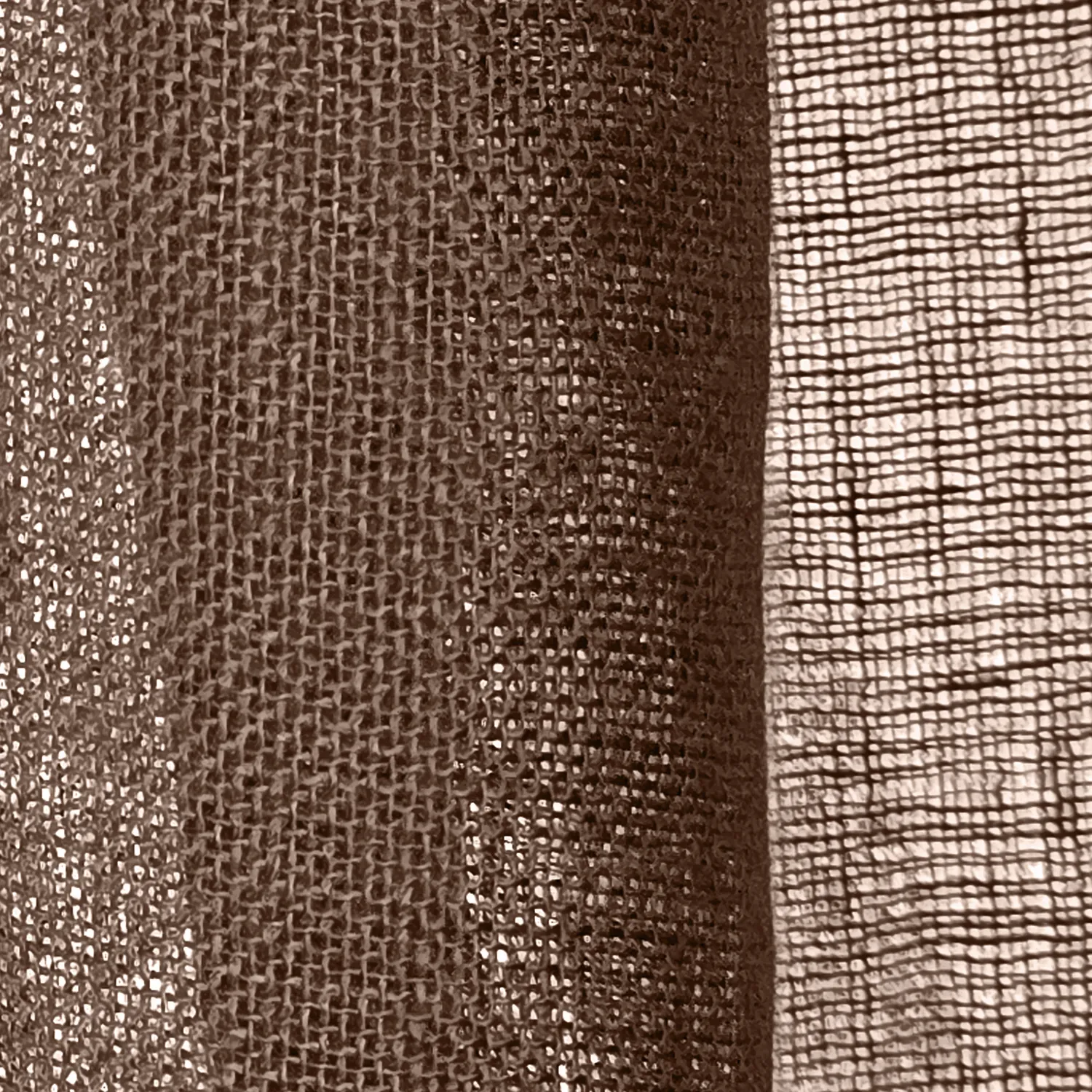 Rideaux Lot de 2 - Rideau en lin Noemi (marron foncé)