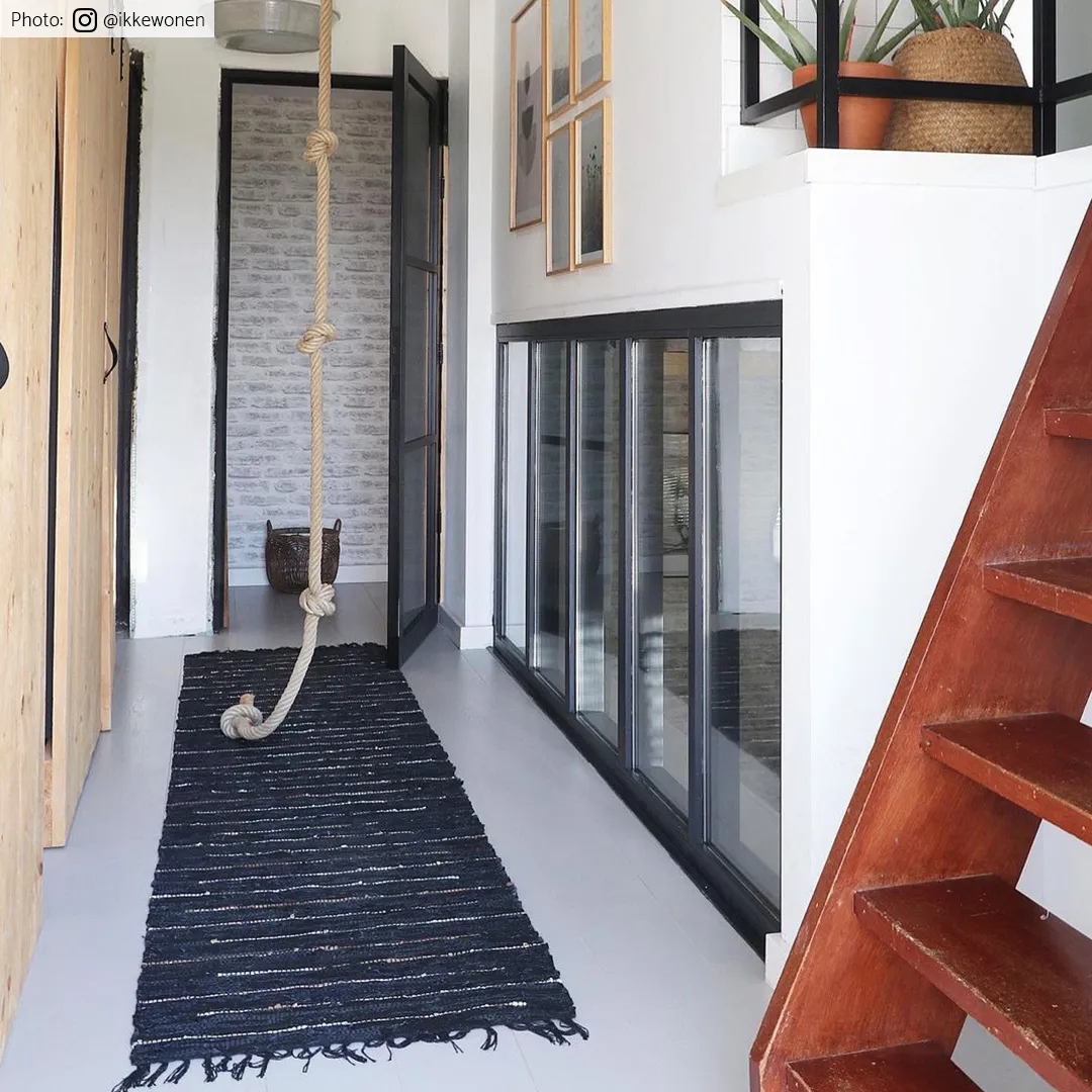 Flickenteppich - Nordal Design (schwarz - 100 % Leder)