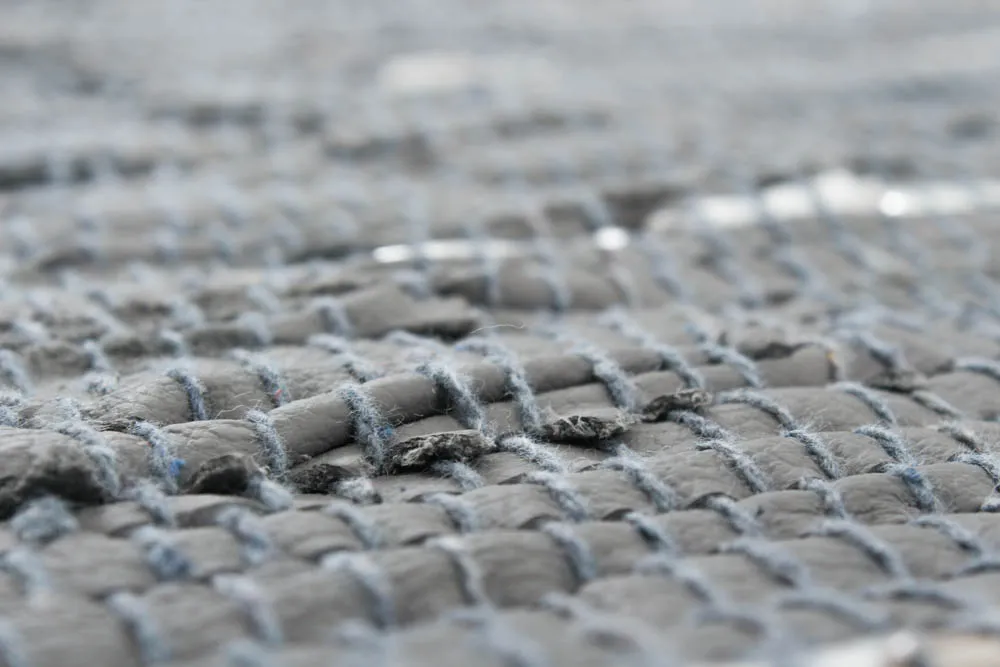 Flickenteppich - Nordal Design (grau - 100 % Leder)