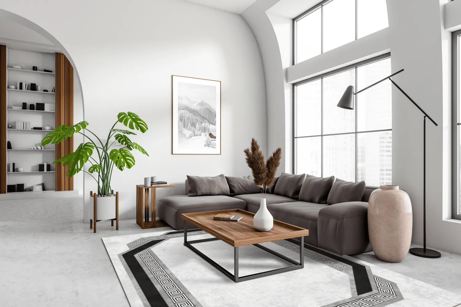 Wilton-Teppich - Olympia (schwarz/weiß)