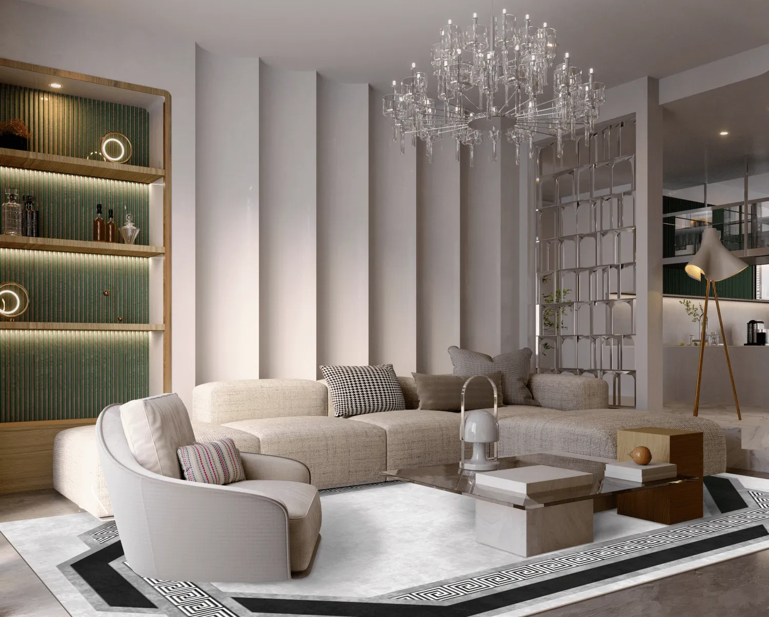 Wilton-Teppich - Olympia (schwarz/weiß)