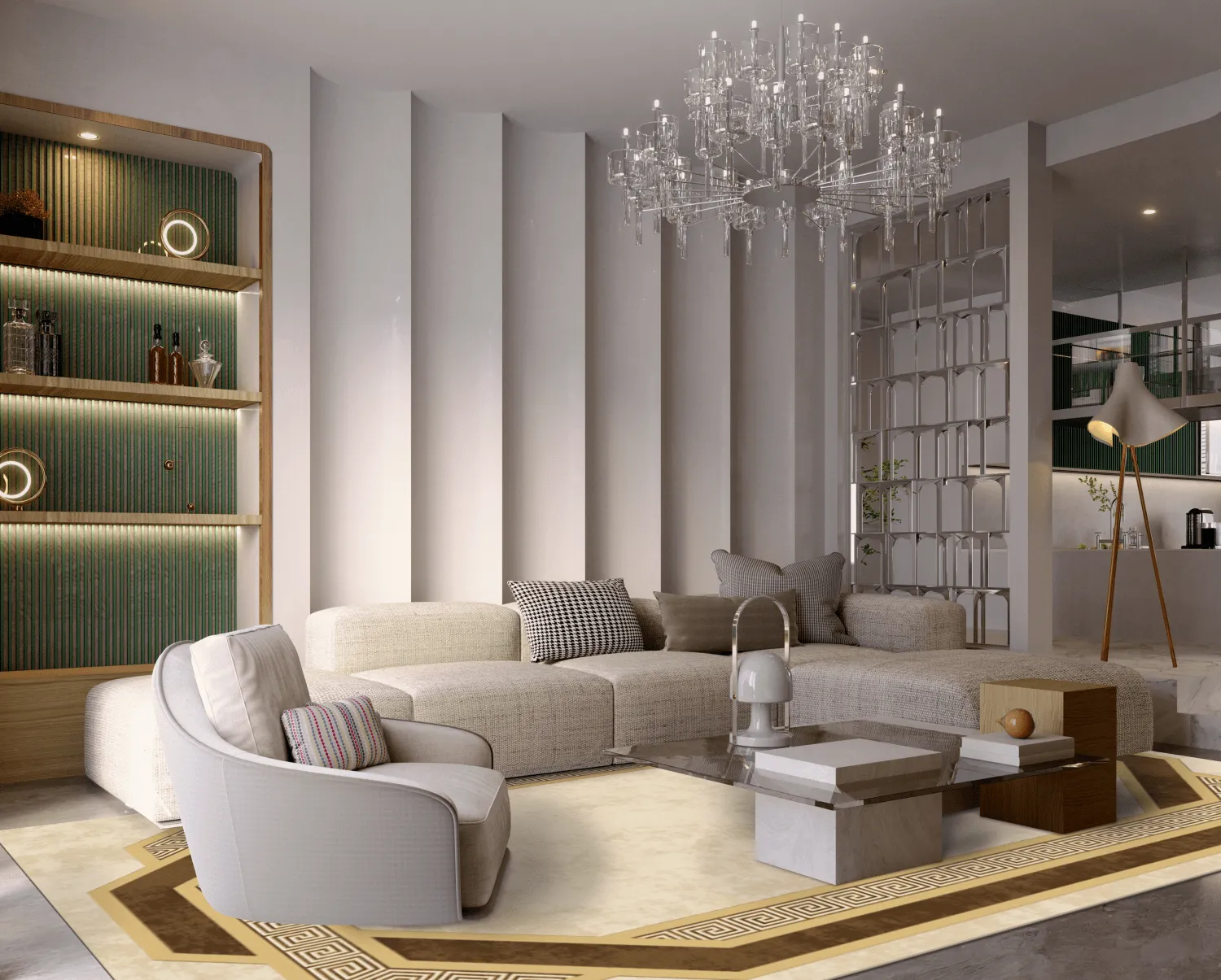 Wilton-Teppich - Olympia (beige/braun)