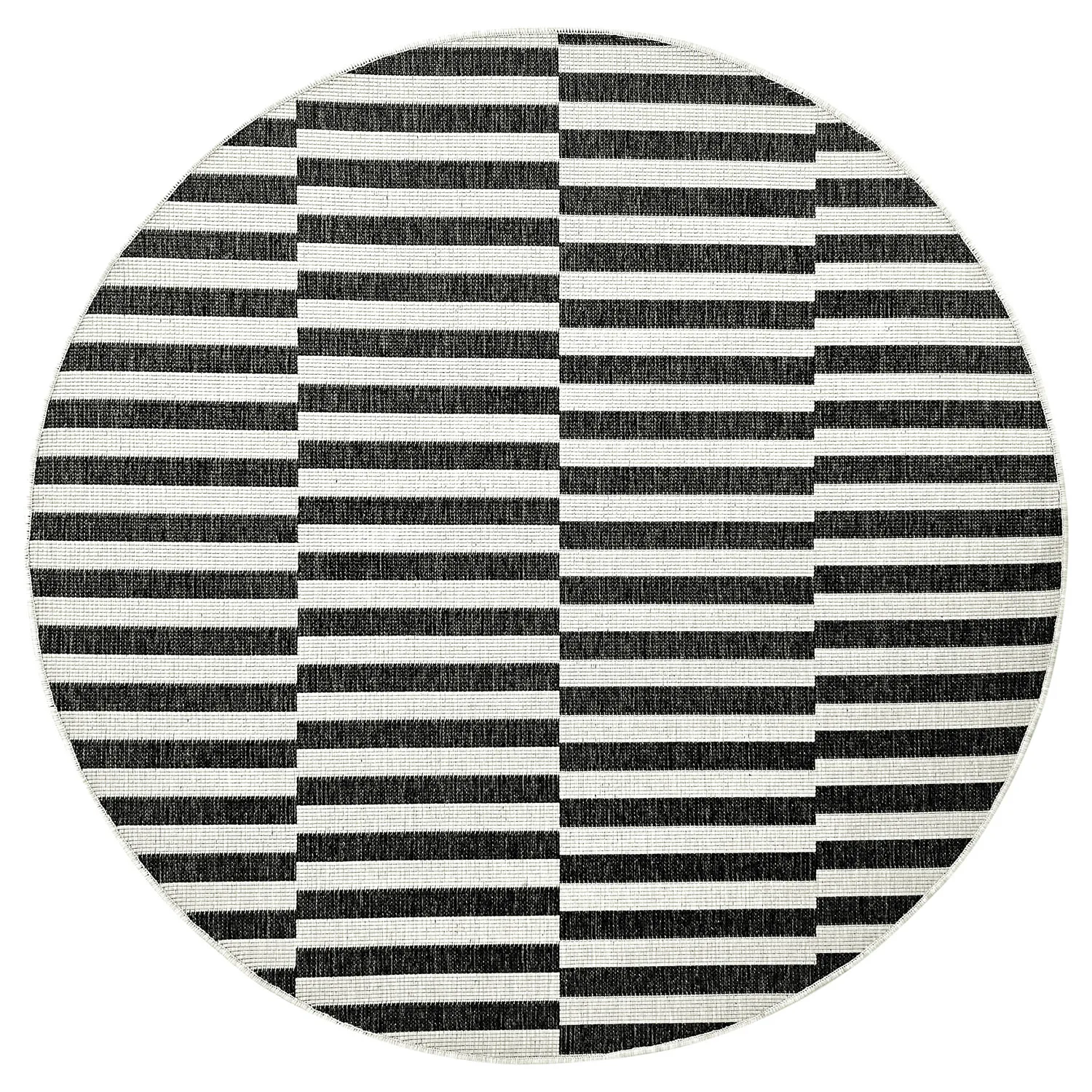 Rund Teppich - Indoor/Outdoor Otto (schwarz)