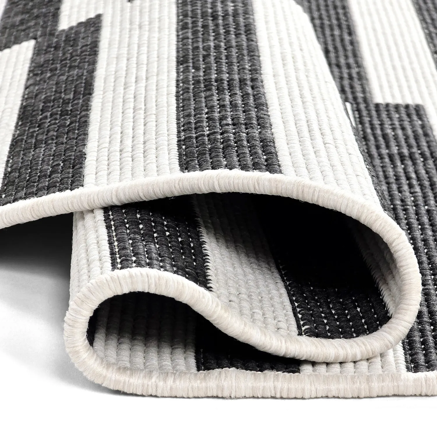 Rund Teppich - Indoor/Outdoor Otto (schwarz)