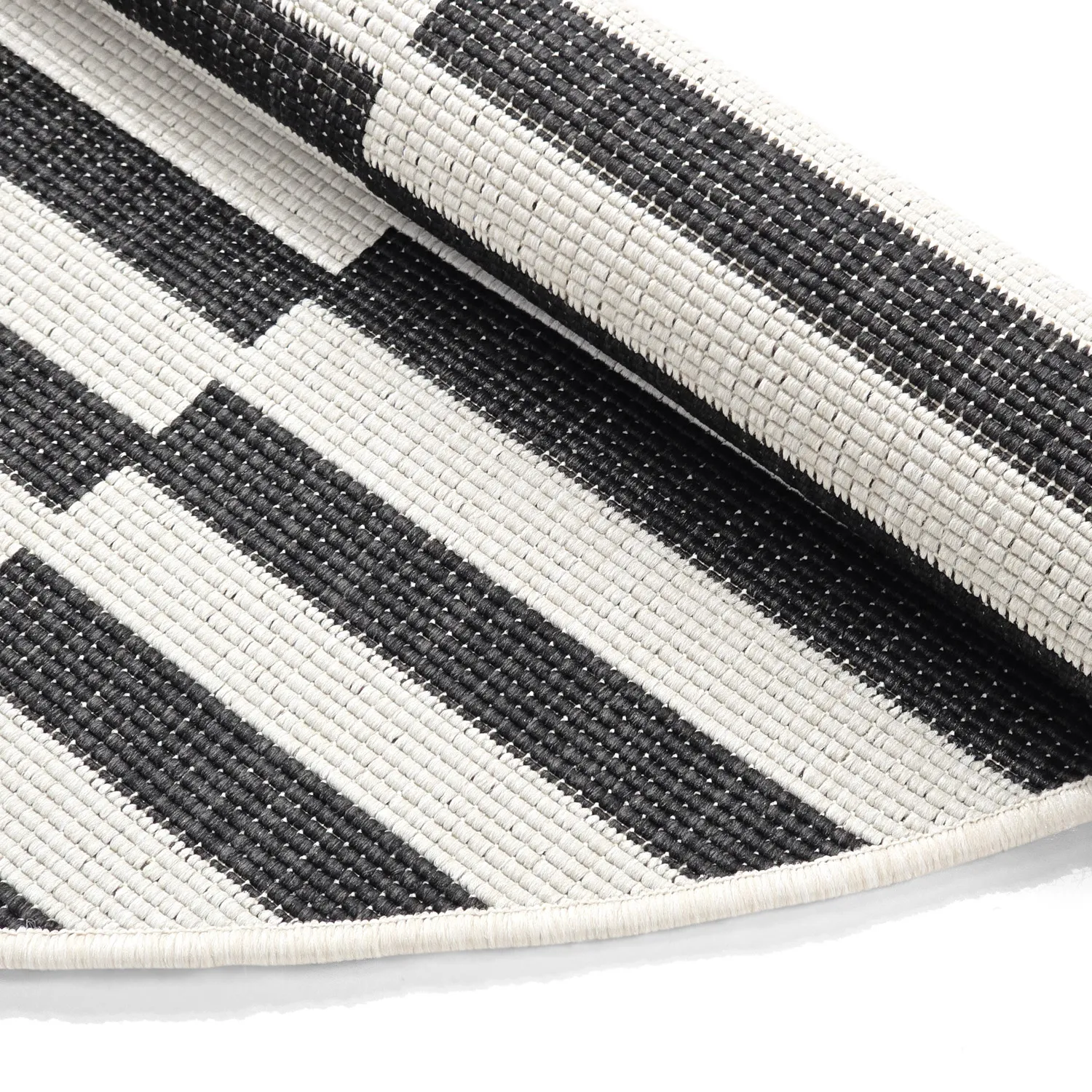 Rund Teppich - Indoor/Outdoor Otto (schwarz)