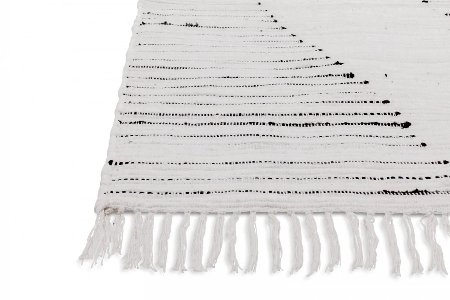 Flickenteppich - Palani (weiß/schwarz)