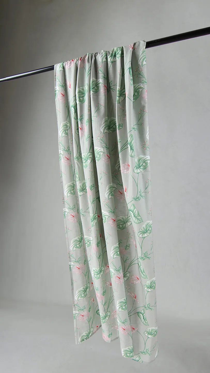 Vorhänge - Baumwollvorhang Adella (grün/lila)