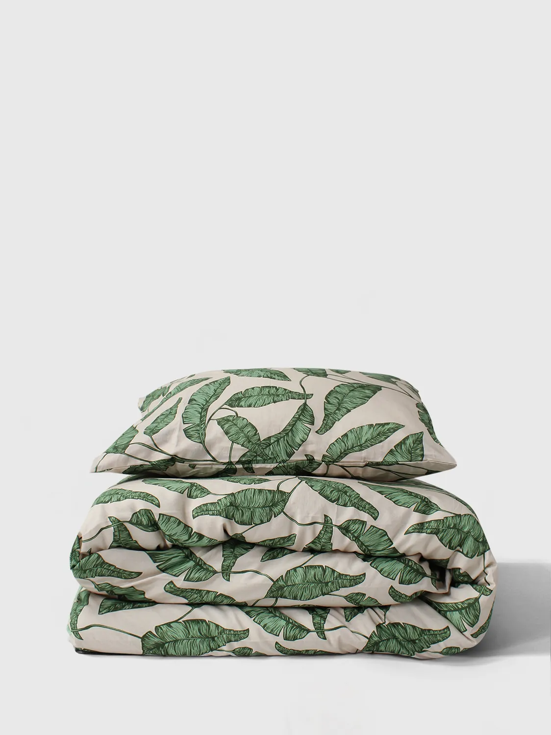 Ensemble de housse de couette - Leaves (vert)