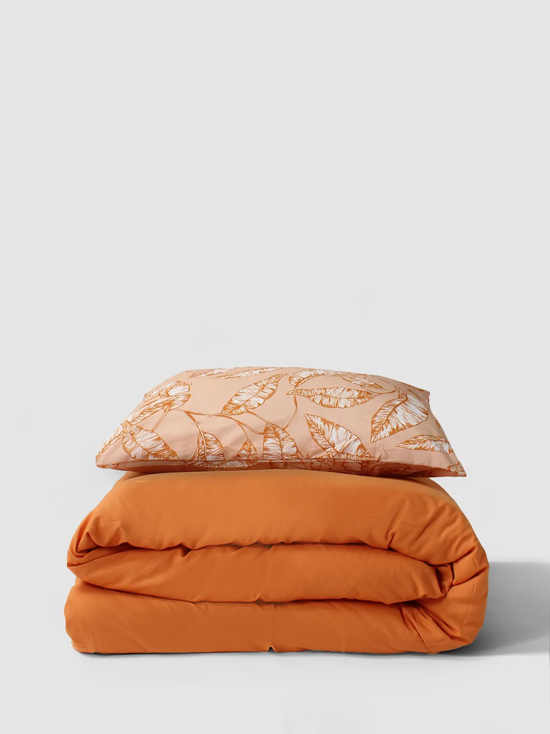 Ensemble de housse de couette - Leaves (orange)