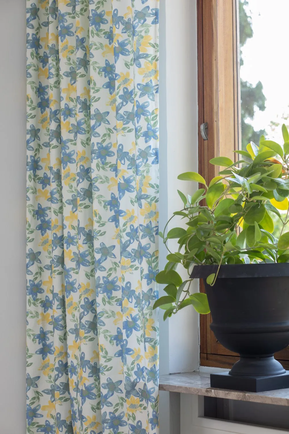 Rideaux - Rideau en coton Petite (bleu)