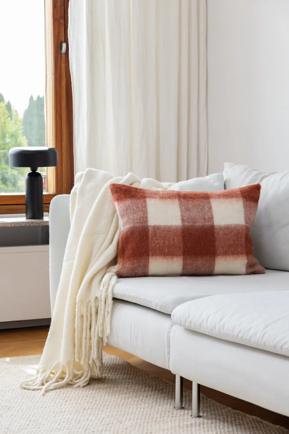 Kissenbezug aus Wollmischung - Phoebe (rosa)