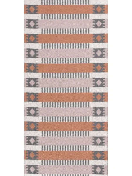 Kunststoffteppiche - Der Horred-Teppich Märta (rost/rosa)