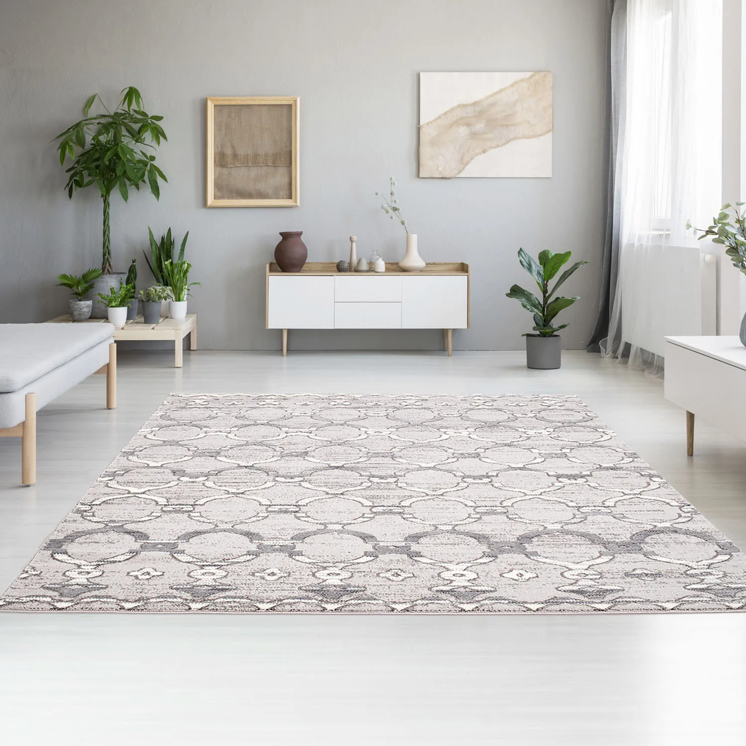 Wilton-Teppich - Aires (grau)