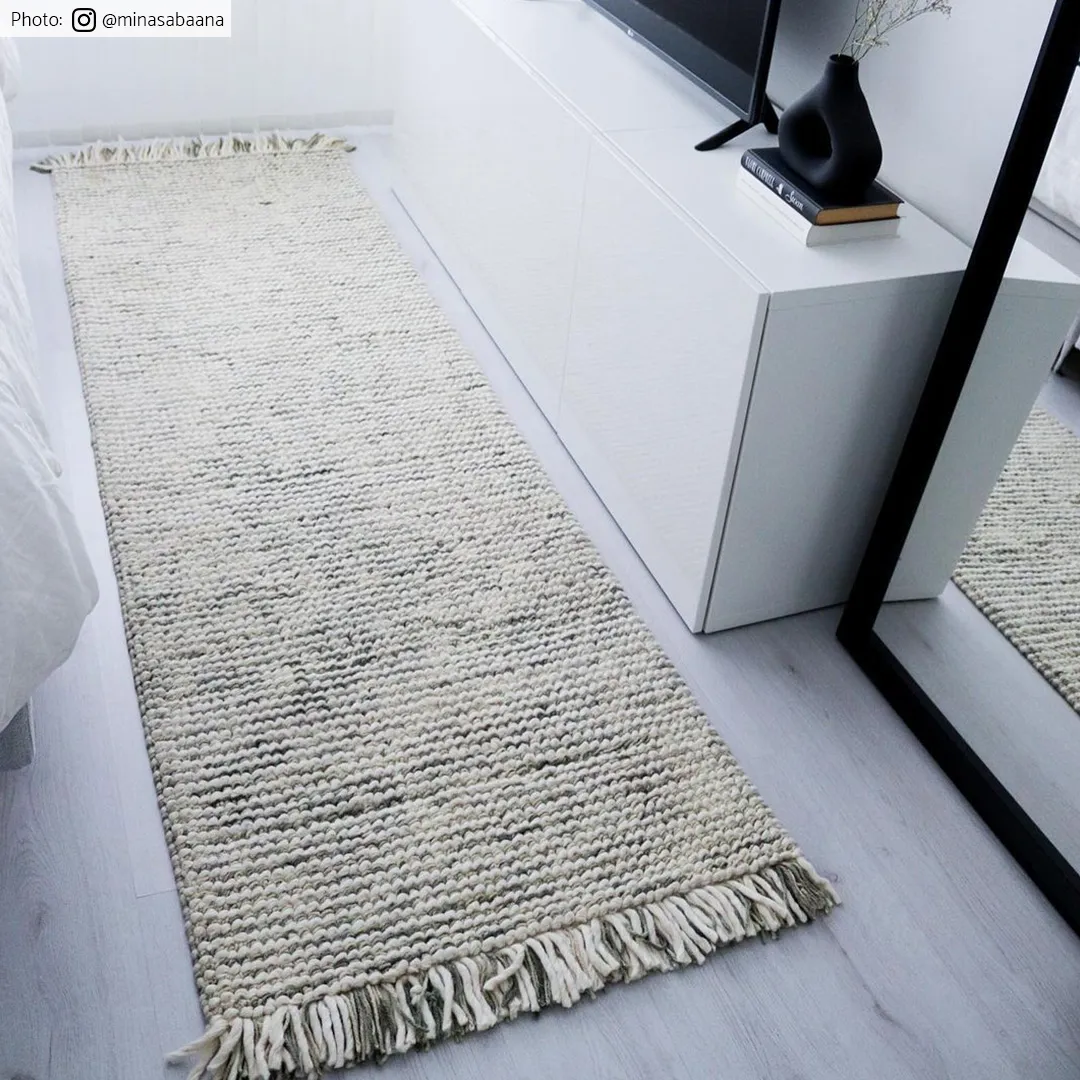 Wollteppich - Plockton (grau/weiß/grün)