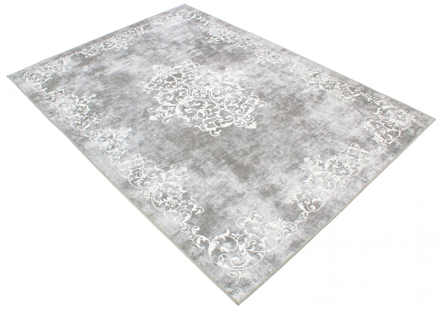 Wilton-Teppich - Santi (grau/weiß)