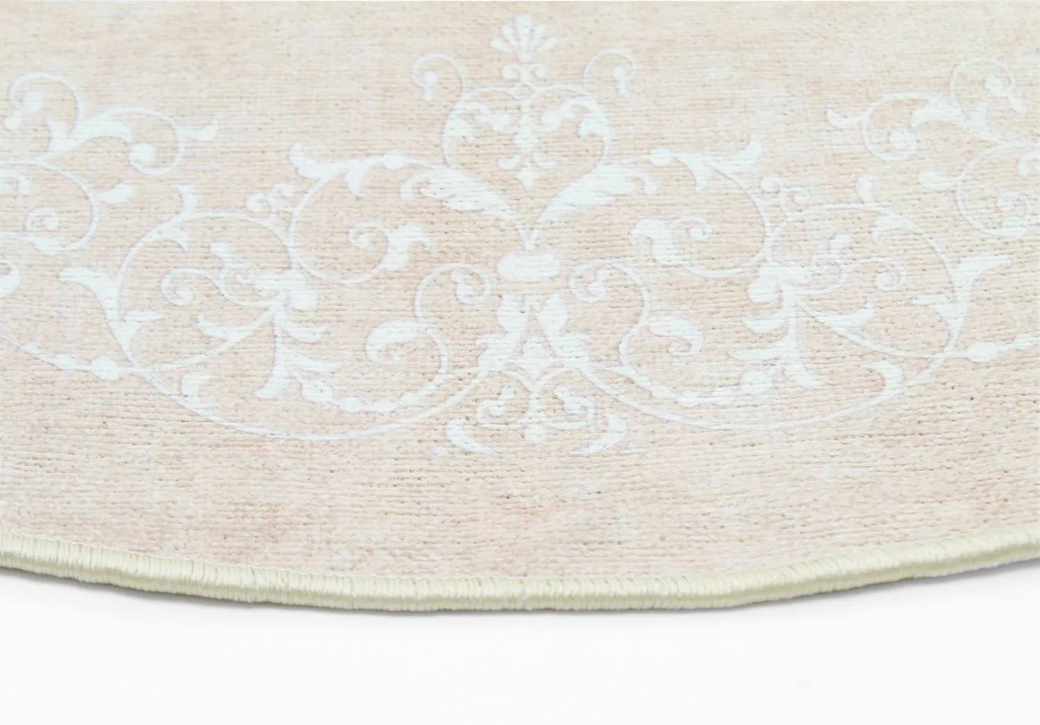Tapis rond - Santi (beige/blanc)