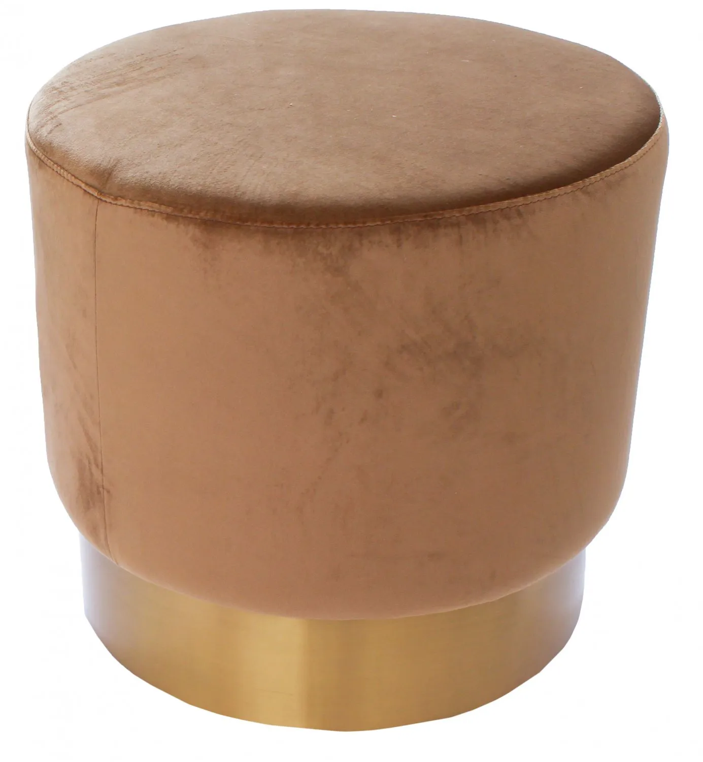 Pouf en velours - Copenhagen (marron)