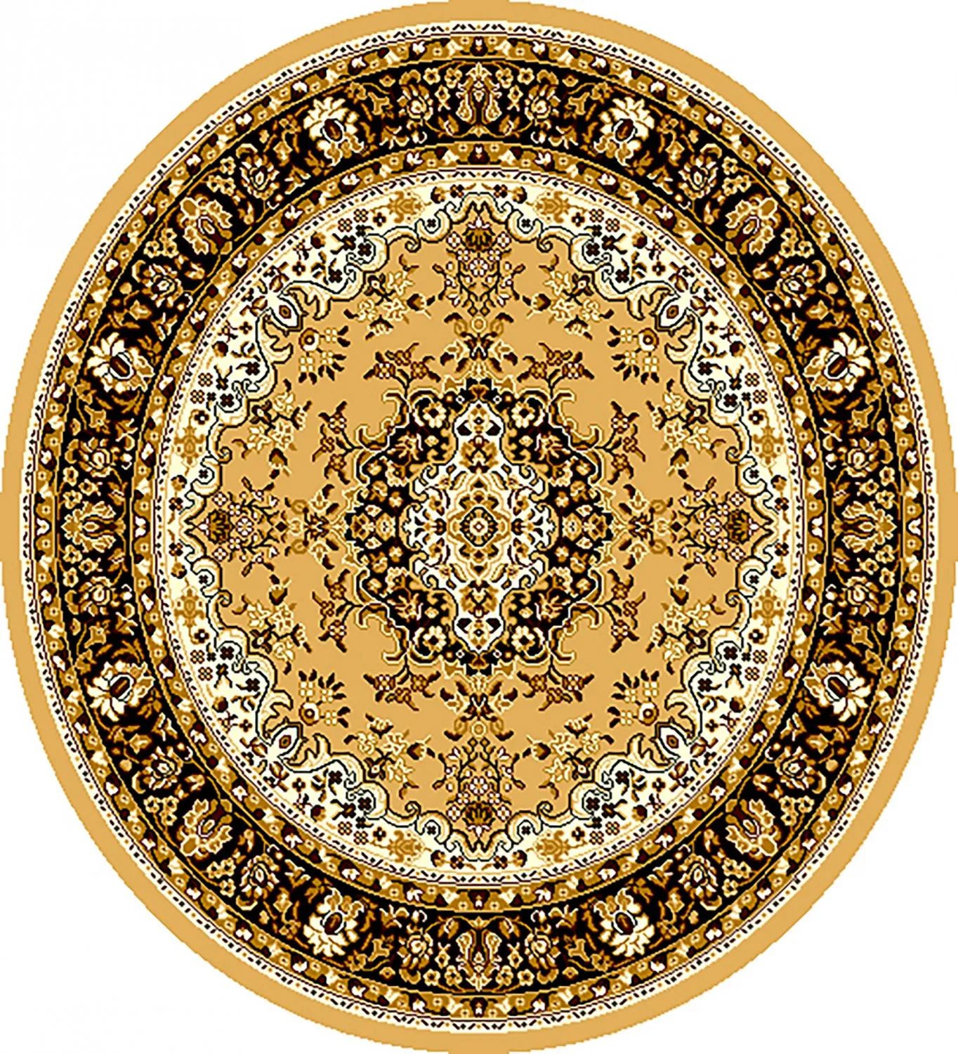 Rund Teppich - Peking (gold)