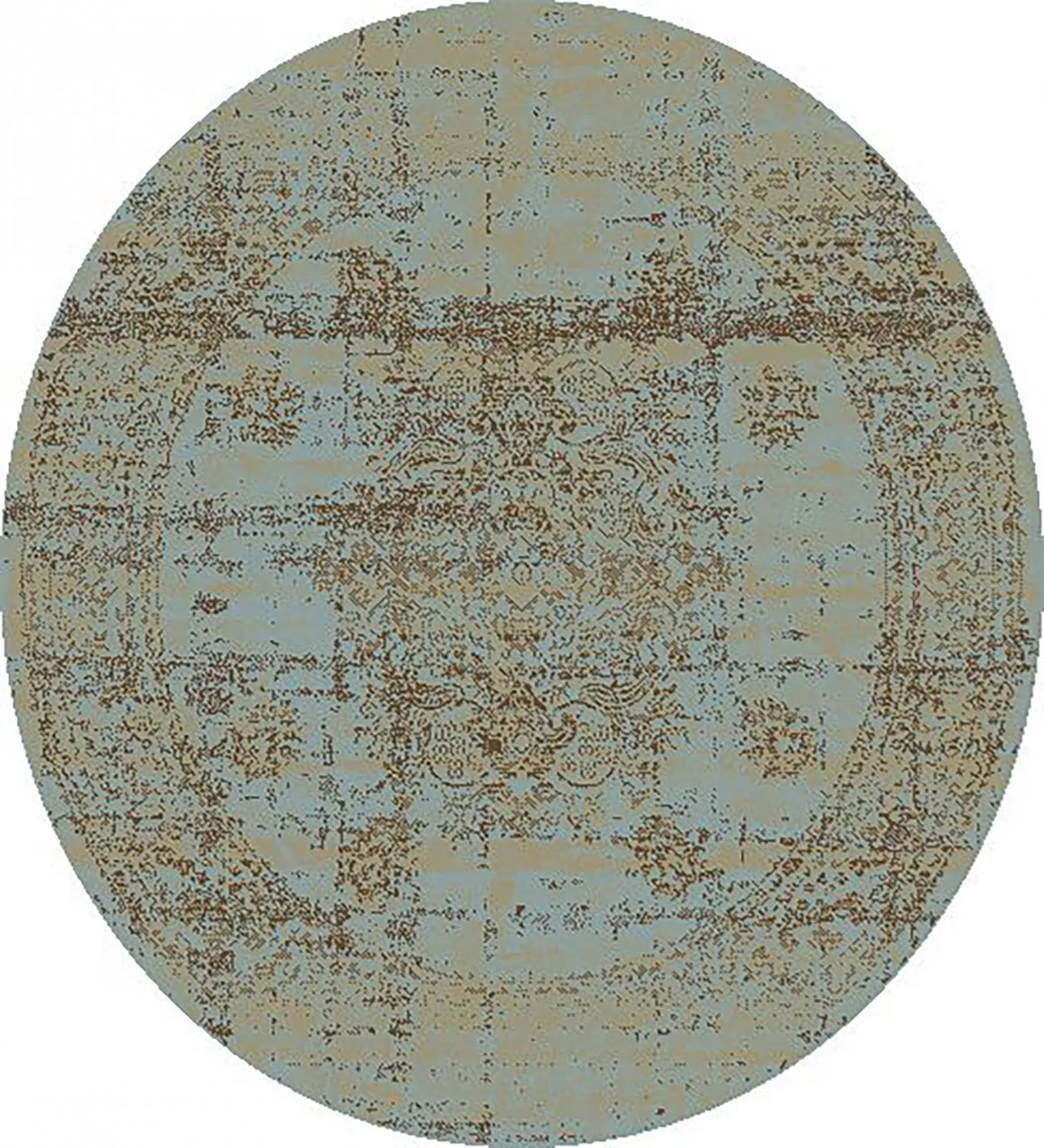 Tapis rond - Peking Royal (turquoise)