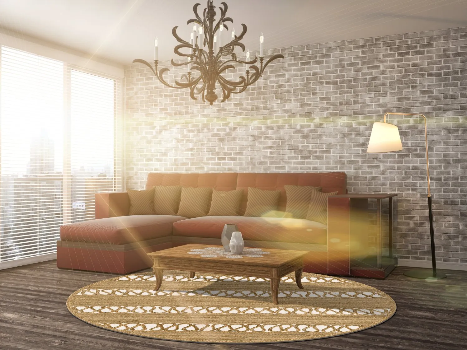 Rund Teppich - Levie (beige)