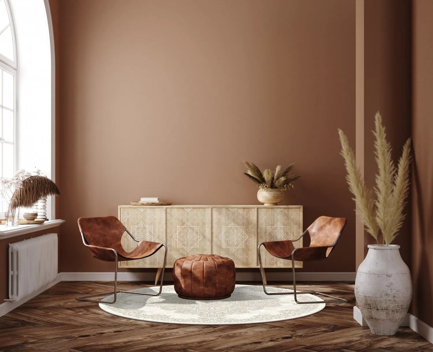 Rund Teppich - Valenza (weiß)