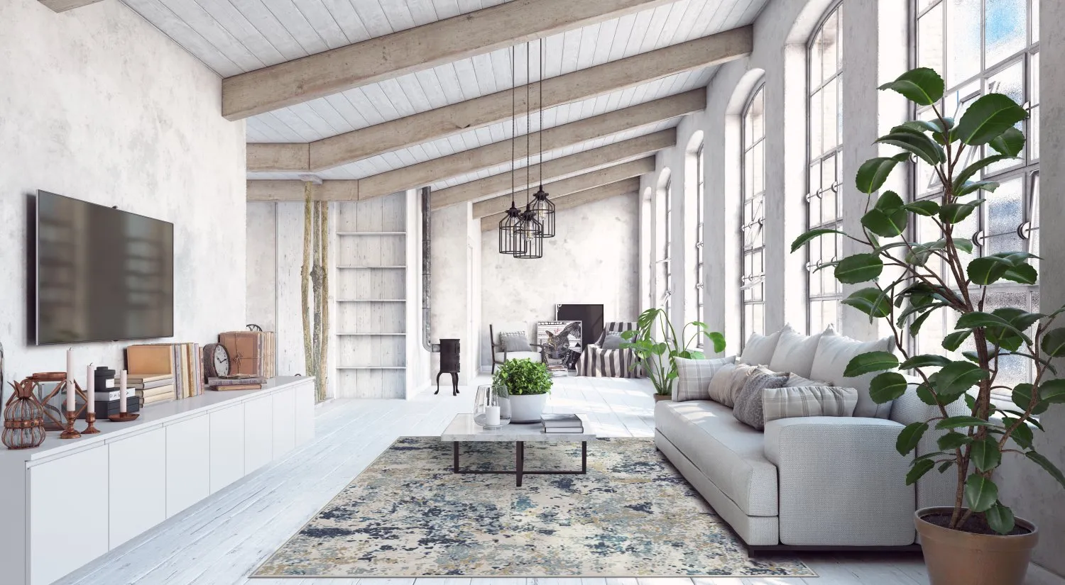 Wilton-Teppich - Hiboun (blau)