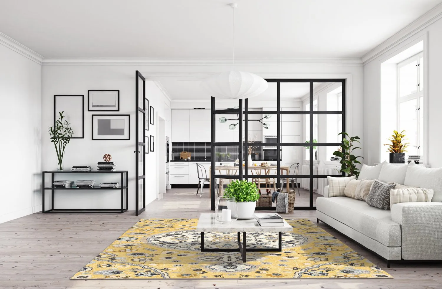 Wilton-Teppich - Mojácar (gelb)