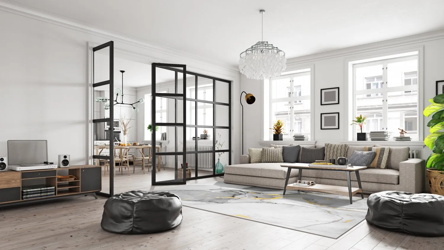 Wilton-Teppich - Manilva (grau/weiß/gold)