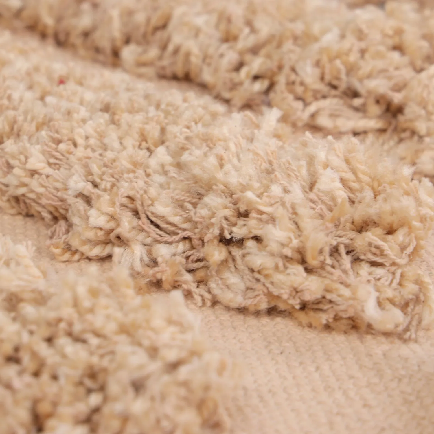 Rund Teppich - Cazorla Natural Cotton Shaggy (beige)