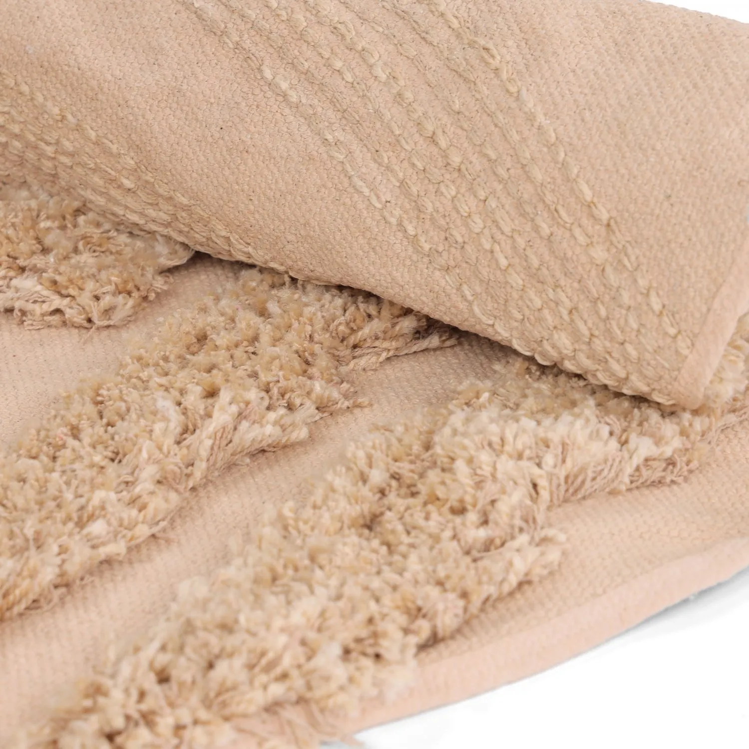 Rund Teppich - Cazorla Natural Cotton Shaggy (beige)