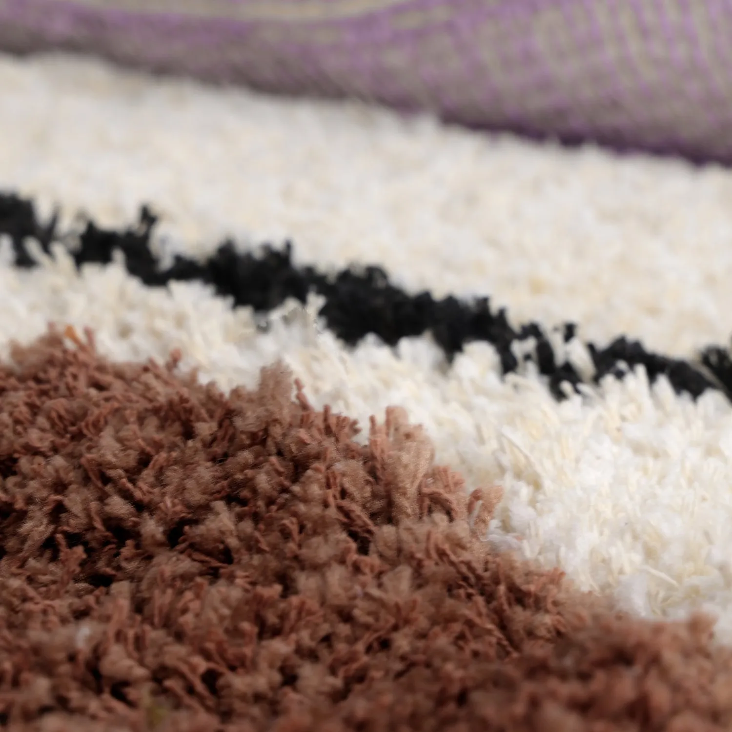 Tapis rond - Londa Natural Cotton Shaggy (multi)