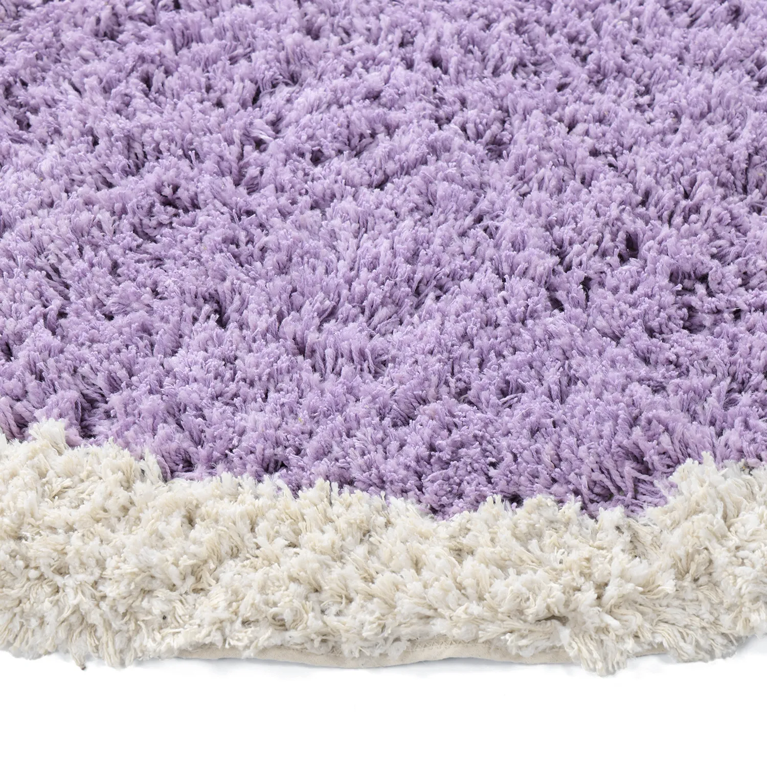 Tapis rond - Naousa Natural Cotton Shaggy (multicolore)