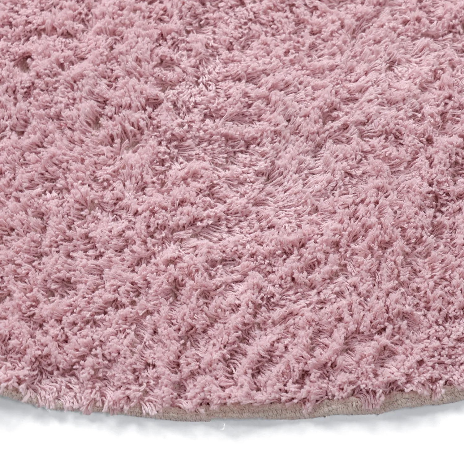 Rund Teppich - Amira Natural Cotton Shaggy (rosa/orange)