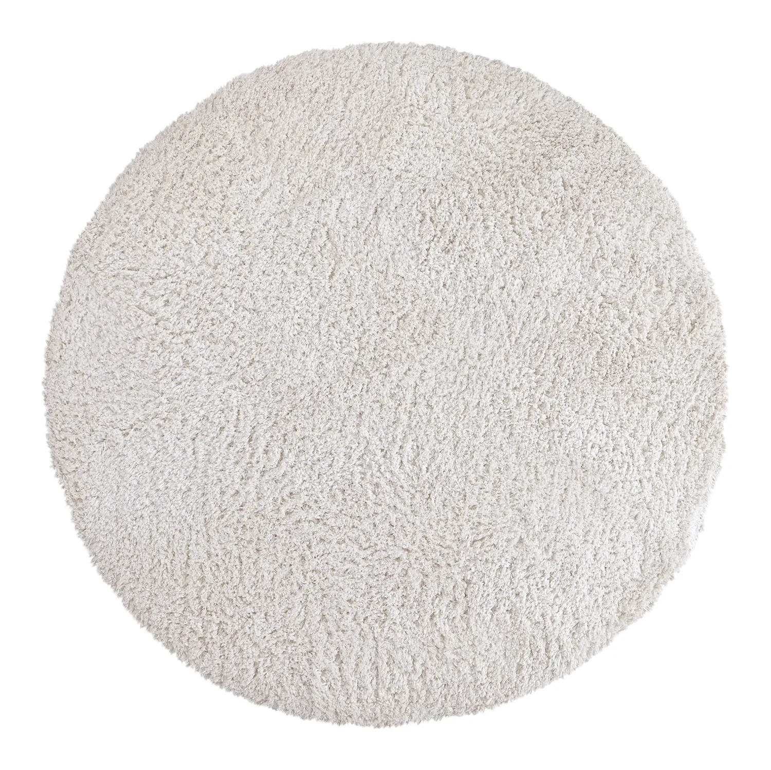 Rund Teppich - Combarro Solid Cotton Shaggy (creme)
