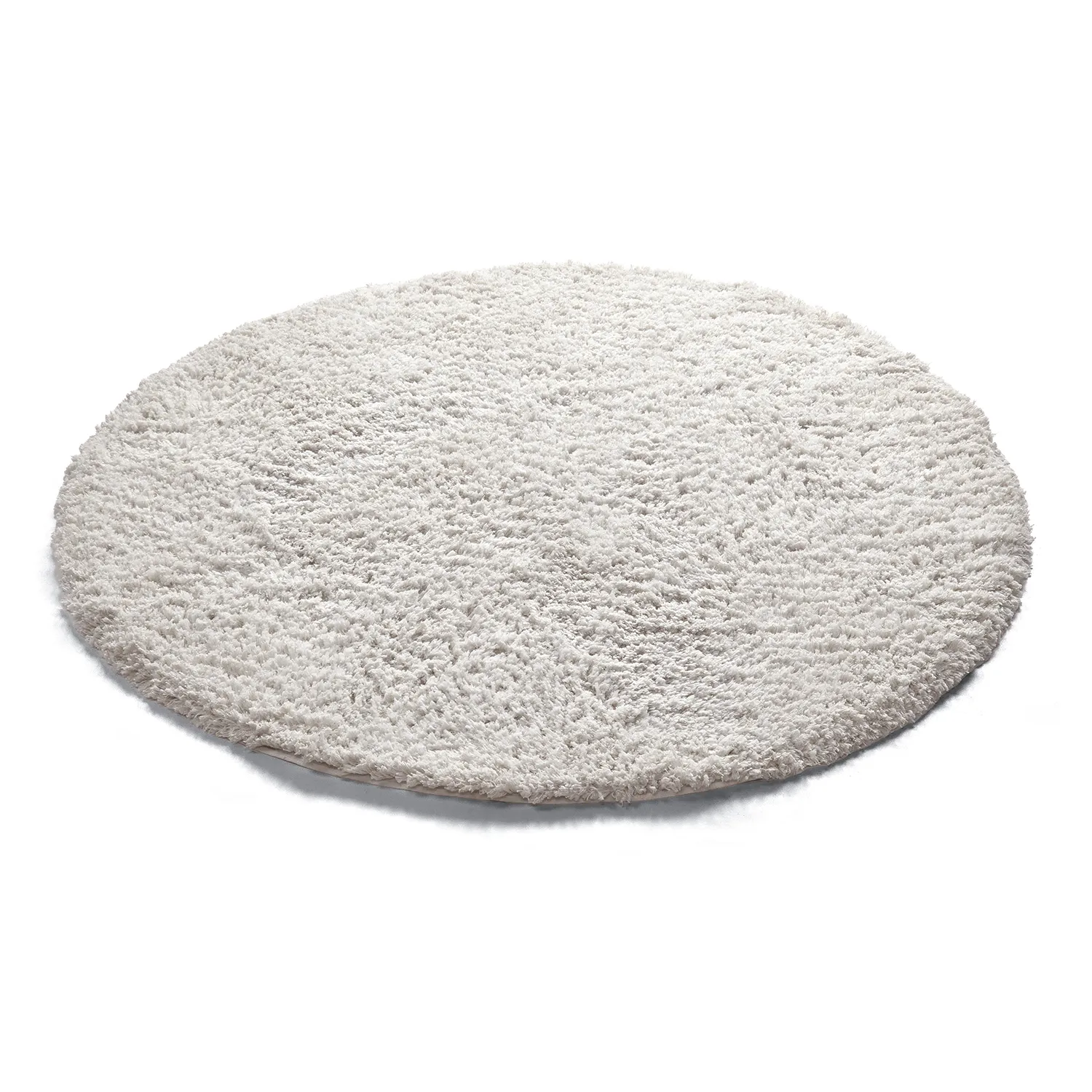 Rund Teppich - Combarro Solid Cotton Shaggy (creme)