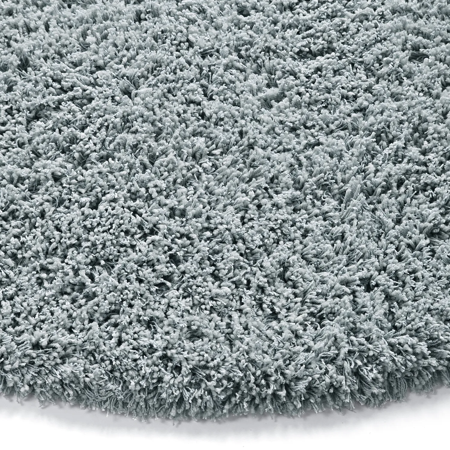 Rund Teppich - Combarro Solid Cotton Shaggy (hellblau)